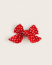 Load image into Gallery viewer, KENZIE BOW | RED POLKA DOT