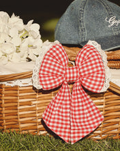 Load image into Gallery viewer, SAILOR BOW | RED GINGHAM