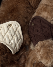 Load image into Gallery viewer, The House Cable Chunky cable-knit texture available in warm Oatmeal and rich Espresso.
