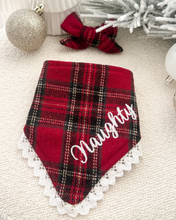 Load image into Gallery viewer, BANDANA | NAUGHTY OR NICE, REVERSIBLE
