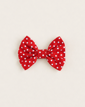 Load image into Gallery viewer, MICAH BOW | RED POLKA DOT
