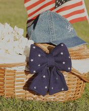 Load image into Gallery viewer, SAILOR BOW | NAVY STARS
