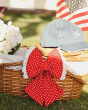 Load image into Gallery viewer, SAILOR BOW | RED POLKA DOTS
