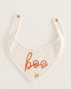 boo cream knit dog bandana