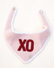 dog bandana with 'XO' on a white background